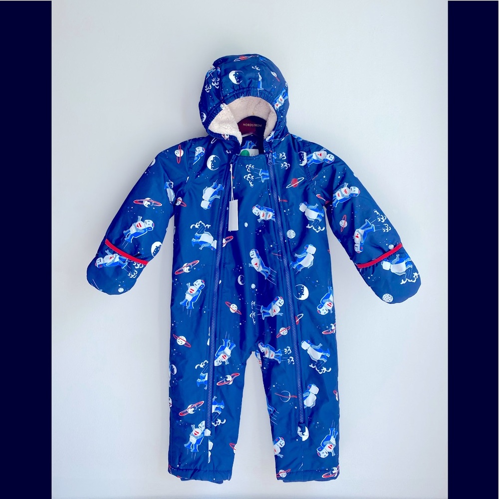 Mini Boden coverall comfy cozy space robots coat!